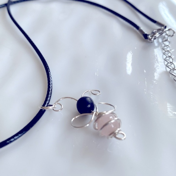 Sterling Silver and Pink Bee Pendant Necklace
17” long with extender - Picture 6 of 7